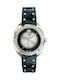 Versace Shadov Watch with Blue Leather Strap