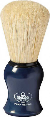 Omega 10065 Shaving Brush with Boar Hair Bristles Blue