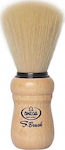 Omega S10005 S Shaving Brush with Synthetic Hair Bristles Brown