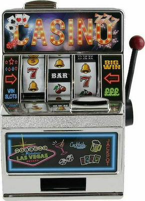 Lucky Slot Machine Money Box Plastic Multicolored 11.5x10x17.5cm