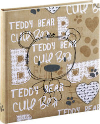 HAMA Children's Album Teddy Bear 50 Pages for 250 Photos Photos of Size 10x15cm Coffee 29x32cm