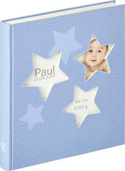 Walther Kid Photo Album Estrella 50 Lawn Rake Μπλε with Rice Paper 28x30.5εκ.