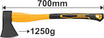 Ingco HAX02012508 Axt Zerkleinerung Länge 70cm und Gewicht 1250gr