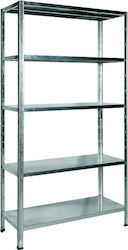 Bizzotto Scaffalature Eurokit Galvanized Dexion with 5 Metallic Shelves L100xD40xH186cm