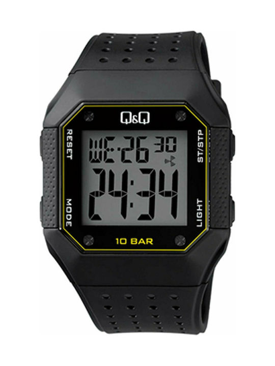 Q&Q Digital Watch Battery with Black Rubber Str...