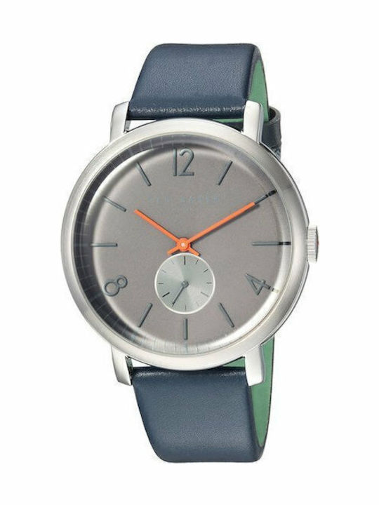 Ted Baker Oliver Herrenuhr 44mm Chronograph Batterie mit Blau Lederarmband