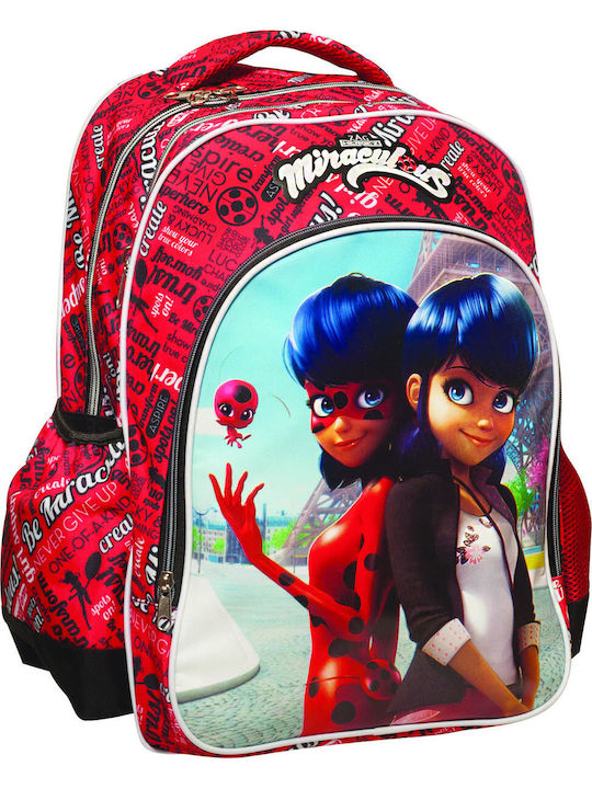 Gim Ladybug Paris School Bag Backpack Elementary, Elementary in Red color