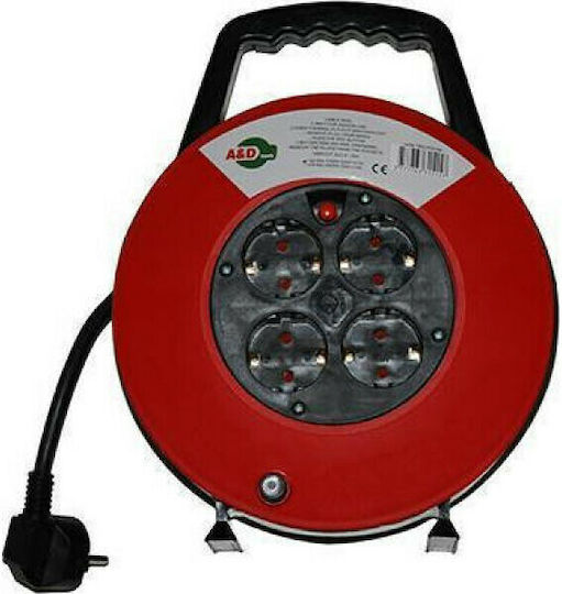 Essential 4 Plätze mit Kabel 15m Durchmesser 3 x 1mm² Rot