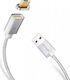 Elough E04 1m Braided / Magnetic USB 2.0 to micro USB Cable Silver