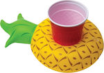 Inflatable Floating Drink Holder Pineapple Yellow 25cm