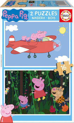 Ξύλινο Παιδικό Puzzle Peppa Pig 16pcs για 3+ Ετών Educa