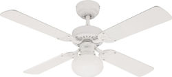 Westinghouse Vegas Ceiling Fan 105cm with Light White/White Washed Pine