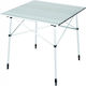High Peak Aluminium Camping Table Tabelul Plastic pentru Camping Pliabil 70x70x70cm Argintiu