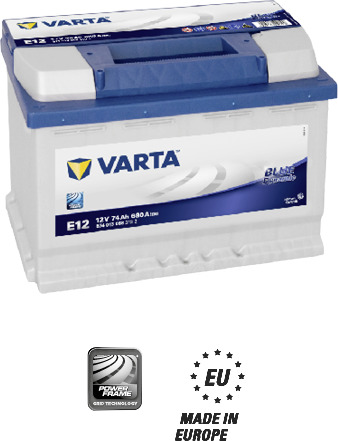 5740130683132 VARTA BLUE dynamic E12 E12 Batterie 12V 74Ah 680A B13 L3  Batterie au plomb E12, 574013068 ❱❱❱ prix et expérience