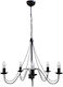 Heronia S-11 5/L Candelabru 5xE14 Ø62cm cu Lumânări Negru 01-0240