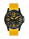 CAT Groovy Watch Battery with Yellow Rubber Strap