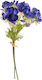 Inart Bouquet of Artificial Flowers Ανεμώνα Blue 30cm 1pcs