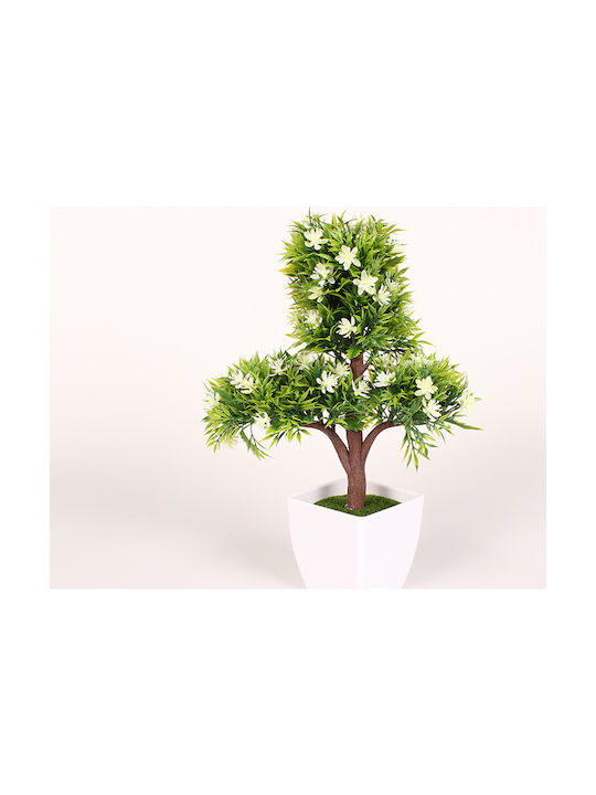 Keskor Artificial Plant in Small Pot Bonsai Gre...