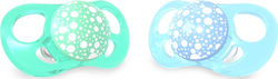 Twistshake Silicone Pacifier Pastel Blue Green 6m+ Orthodontic Pacifiers Silicone for 6+ months 2pcs
