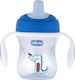 Chicco Training Cup Baby Sippy Cup Plastic with Handles Light Blue Crocodile for 6m+ 200ml