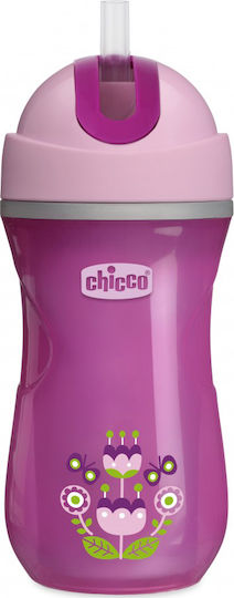 Chicco Baby Cup Sport made of Plastic Fuchsia Floral 266ml for 14m+m+