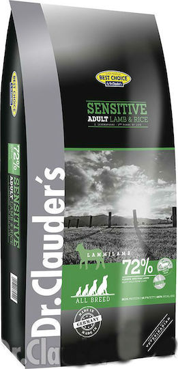 Dr.Clauder's Best Choice Sensitive Adult 12.5kg Dry Food Grain-Free for Adult Dogs with Rice and Lamb