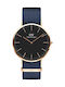 Daniel Wellington Classic Bayswater Men's Watch 40mm Battery with Blue Fabric Strap