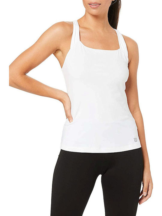 Wilson Core Classic Tank Damen Sportlich Bluse Ärmellos Weiß