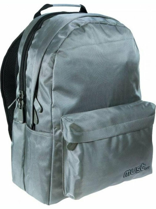 Must Monochrome Double Grey School Bag Backpack Junior High-High School in Gray color 25lt