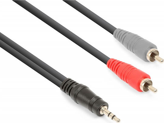 Vonyx Καλώδιο Ήχου 3.5mm male - RCA male Μαύρο 6m 177.777