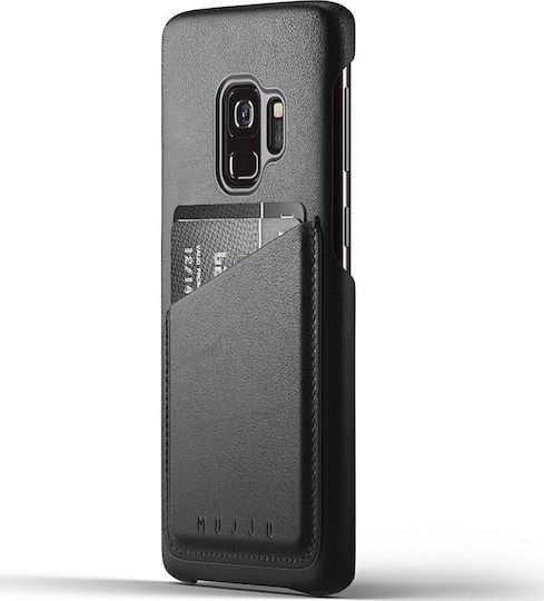 Mujjo Wallet Δερματίνης 1mm Μαύρο (Galaxy S9)