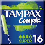 Tampax Тампон Compak Супер с Апликатор за Увеличен поток 16бр