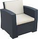 Zita Plus Garden Chair Cushion with Backrest Monaco White 58x58cm