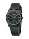 Calvin Klein Watch Battery with Black Rubber Strap K8R114D1