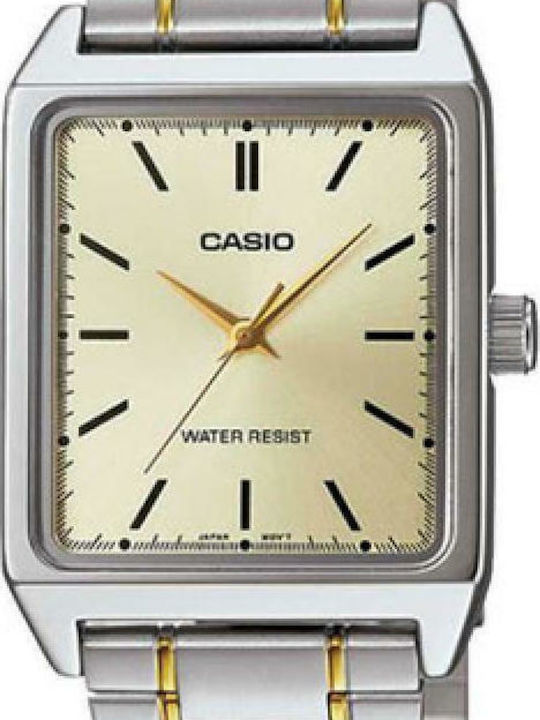 Casio Γυναικείο Ρολόι 22mm Μπαταρίας με Ασημί Μ...