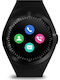 Media-Tech Round Watch GSM MT855 Stainless Steel 40mm με SIM (Μαύρο)