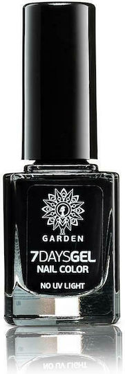 Garden 7 Days Gel Гланцов Дълготраен Лак За Нокти Черен 03 12мл