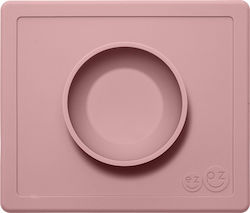 Ezpz Silicone Baby Tray Happy Bowl in Blush Pink