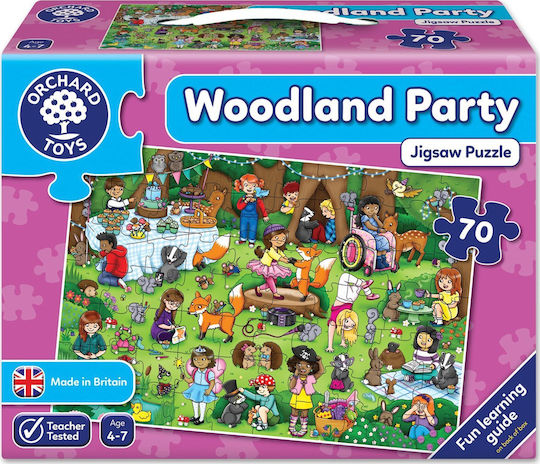 Детски Пъзел Woodland Party за 4++ Години 70бр Orchard