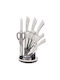 Nava Knife Set with Block from Stainless Steel