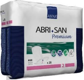 Abena Abri San Premium No2 Γυναικείες Σερβιέτες Ακράτειας Κανονικής Ροής 3 Σταγόνες 28τμχ