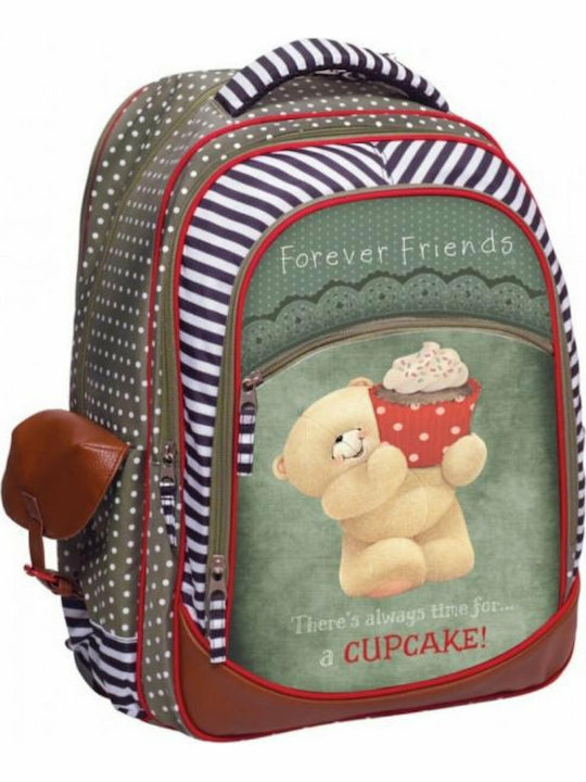 Forever Friends Cupcake School Bag Backpack Elementary, Elementary Multicolored