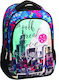 Maui & Sons New York School Backpack for Junior High-High School Multicolour with Water Bottle Holder 2020