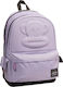 Paul Frank Eva Purple Σχολική Τσάντα Πλάτης Γυμνασίου - Λυκείου Λιλά με Θήκη για Παγούρι