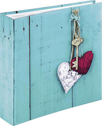HAMA Άλμπουμ Love Key για 200 Φωτογραφίες Διαστάσεων 10x15εκ. Γαλάζιο 22.5x22.5εκ.