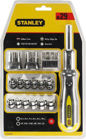 Stanley Screwdriver Ratchet with 29 Interchangeable Tips