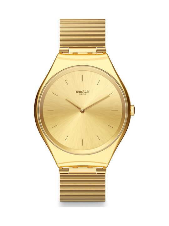 Swatch Skinlingot Watch Battery with Gold Metal Bracelet