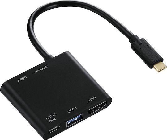 HAMA USB-C Докинг станция с HDMI 4K Черен (00135729)