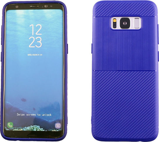 Idol 1991 Carbon TPU Umschlag Rückseite Silikon Blau (Galaxy S8)