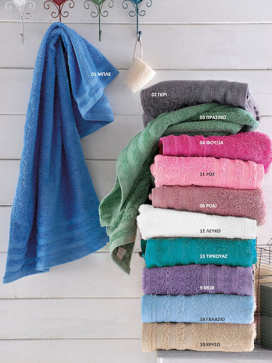 Rythmos Bath Towel Set 5pcs Lagoon Turquoise We...